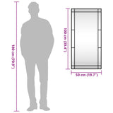 Wall Mirror Black 50x100 cm Rectangle Iron 358630