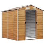 Garden Shed Light Brown 191x215x198 cm Galvanised Steel 3188276