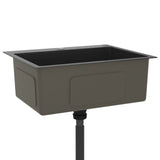 ZNTS Handmade Kitchen Sink Black Stainless Steel 51513