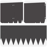 Lawn Edging 10 pcs 103 x 30 cm Steel Black 8008406