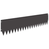 Lawn Edging 10 pcs 103 x 25 cm Steel Black 8008490
