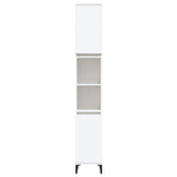 Bathroom Cabinet White 30x30x190 cm Engineered Wood 819796