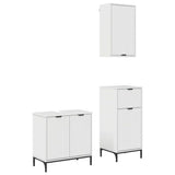 Bathroom Furniture Set 3 pcs High gloss white Engineered wood 3393107