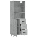 Highboard Concrete Grey 69.5x34x180 cm Engineered Wood 3189441