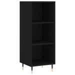 Highboard Black 34.5x34x180 cm Engineered Wood 3198962
