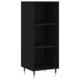 Highboard Black 34.5x34x180 cm Engineered Wood 3198962
