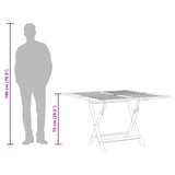 Folding Garden Table 110x110x75 cm Solid Wood Teak 362617
