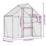 ZNTS Aviary Anthracite 179x100x185 cm Aluminium 152260