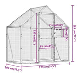 ZNTS Aviary Anthracite 179x100x185 cm Aluminium 152260