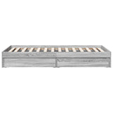 Bed Frame with Drawers without Mattress Grey Sonoma 75x190 cm Small Single 3280718