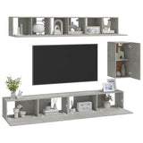 6 Piece TV Cabinet Set Concrete Grey Engineered Wood 3114617