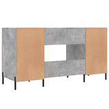 Desk Concrete Grey 140x50x75 cm Engineered Wood 829560