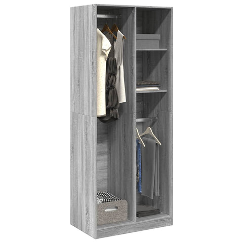 Wardrobe Grey Sonoma 80x50x200 cm Engineered Wood 3307761
