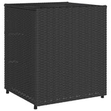 Garden Storage Cabinet Black 55x59x69 cm Poly Rattan 365555