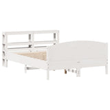 Bed Frame without Mattress White 120x200 cm Solid Wood Pine 3306229