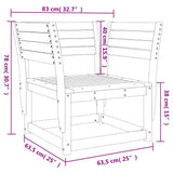 Garden Chair Natural Pine Solid Pine Wood Medium Modular 844674