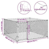 Outdoor Dog Kennel with Door 2x2x1 m Galvanised Steel 4105411