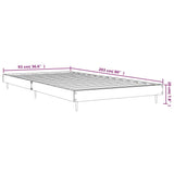 Bed Frame without Mattress Smoked Oak 90x200 cm Engineered Wood 832274