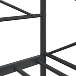 Day Bed without Mattress Black 90x200 cm Steel 4104668