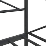 Day Bed without Mattress Black 90x200 cm Steel 4104668