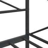 Day Bed without Mattress Black 90x200 cm Steel 4104668