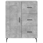 Highboard Concrete Grey 69.5x34x180 cm Engineered Wood 3196031