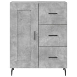 Highboard Concrete Grey 69.5x34x180 cm Engineered Wood 3196031