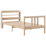 Bed Frame with Headboard without Mattress 75x190 cm Small Single 3306694
