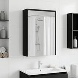 Bathroom Mirror Cabinet Black Oak 43 x 16 x 62.5 cm 889136