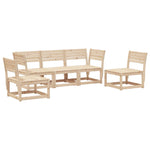 ZNTS 5 Piece Garden Sofa Set Solid Wood Pine 3216970