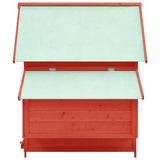 Chicken Coop Red and White 150x96x110 cm Solid Firwood 171462