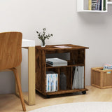 Rolling Cabinet Smoked Oak 60x45x60 cm Engineered Wood 826354