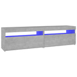 TV Cabinets 2 pcs with LED Lights Concrete Grey 75x35x40 cm 804400