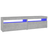 TV Cabinets 2 pcs with LED Lights Concrete Grey 75x35x40 cm 804400