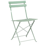 Garden Folding Chair 2 pcs Light Mint 42 x 46 x 82cm Metal 42002958