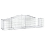 Arched Gabion Baskets 10 pcs 200x50x40/60 cm Galvanised Iron 3145585