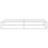 Bed Frame without Mattress White 200x200 cm Metal 4017428