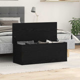 Storage Box Black Oak 102 x 35 x 35 cm Engineered Wood 868722
