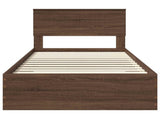 Bed Frame Brown Oak and Silver 100 x 200 cm Engineered Wood 3410937