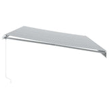 ZNTS Manual Retractable Awning with LED Anthracite&White 600x300 cm 3215790