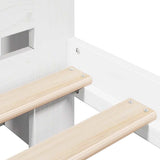 Bookcase Bed without Mattress White 140x190 cm Solid Wood Pine 3308895