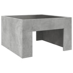 ZNTS Coffee Table with Infinity LED Concrete Grey 50x50x30 cm 847605