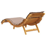 Sun Loungers with Cushions 2 pcs Taupe Solid Wood Acacia 3214836