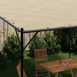 Gazebo Beige 4x4 m 180 g/m Fabric and Steel 362466