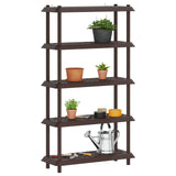 Shelving Unit 5-Tier 100 x 40 x 177 cm PP Brown 8011753