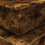 Coffee Table with LED Lights Smoked Oak 90x50x40 cm 839865