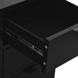 Sideboard Black Steel Medium Sideboard Rectangular Modern 336073