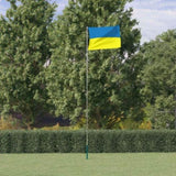 Ukraine Flag and Pole 5.55 m Aluminium 3210074