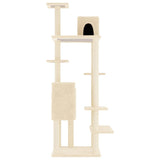 Cat Tree with Sisal Scratching Posts Cream 154 cm 171771