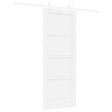 Sliding Door White 78 x 202 cm Solid Pine Wood 3333583